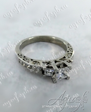 Помолвочное кольцо "Принцессы" арт ow-152